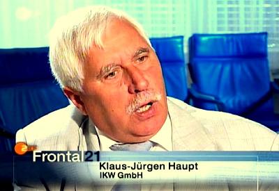 Klaus Jürgen Haupt bei Frontal 21 (ZDF)