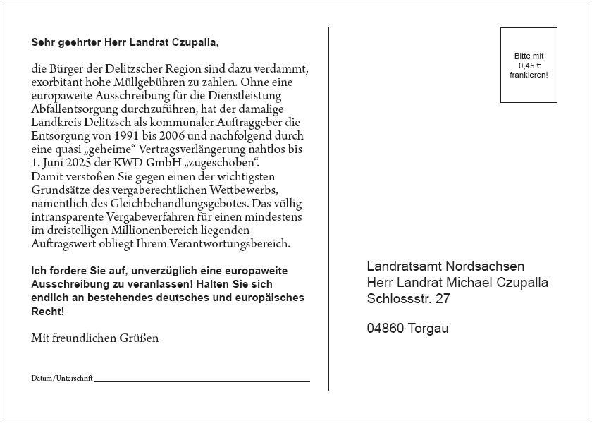 Postkarte vom 10.12.2008 – Vorderseite