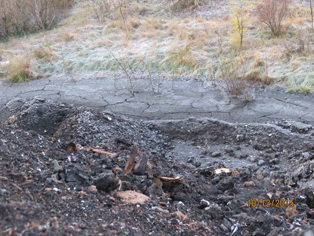 Filterstäube und Schlacken auf dem Gelände des Biomassekraftwerks Delitzsch