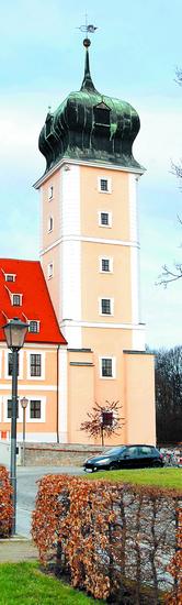 Der Turm des Delitzscher Stadtschlosses steht hier symbolisch für die Kosten-Hochburg Delitzsch